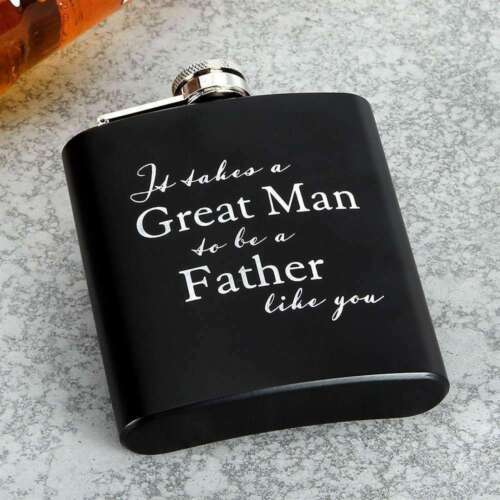 Hip Flask | Great Man | Father | Wedding | Gift Boxed | 6oz