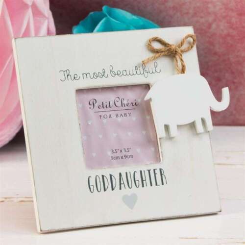 Petit Cheri 3.5" Square Photo Frame - Goddaughter