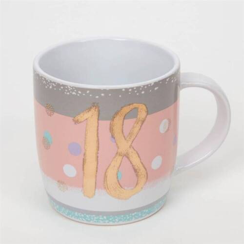 18th Birthday Mug - Pink & Grey Mug - 18th Birthday Gift