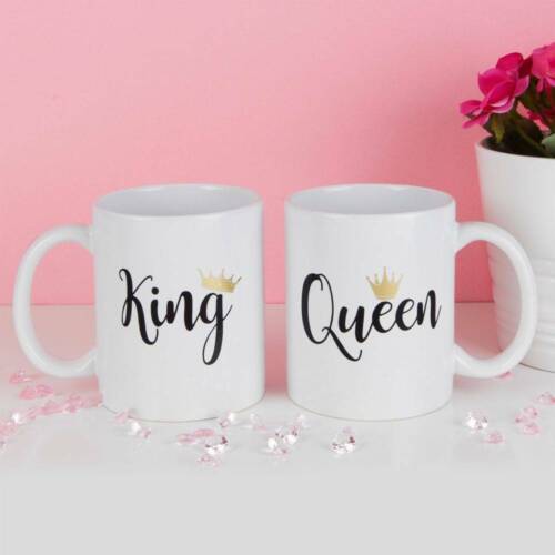True Valentine Set of 2 King & Queen Mugs