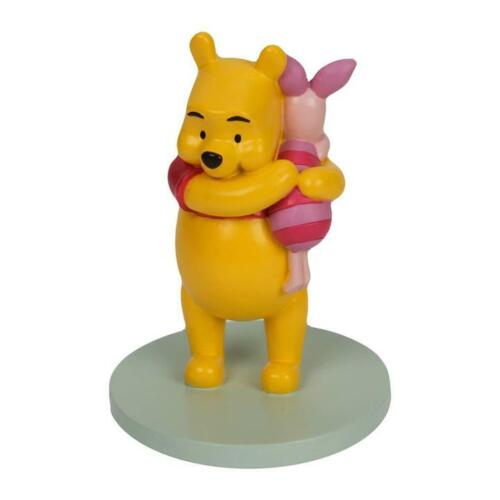 Disney Winnie The Pooh Holding Piglet Figurine - 10.9 x 8.2 x 8.2cm