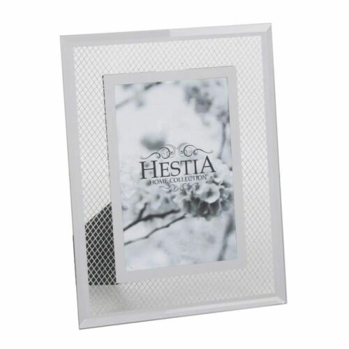 Hestia Glass Mirror Mesh Photo Frame 10x8 Inches