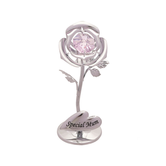 Crystocraft Special Mum Rose Flower Keepsake