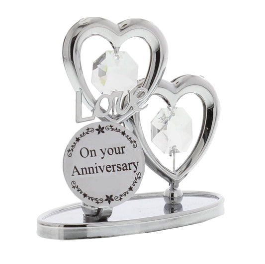 Crystocraft On Your Anniversary Love Hearts