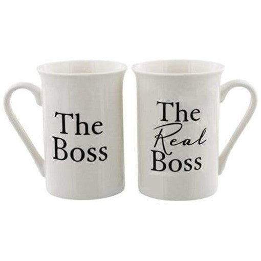 Amore Mug Set "The Boss & The Real Boss"