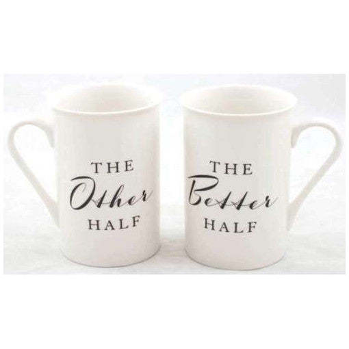 Wedding Mug Set "The Other Half & The Better Half"