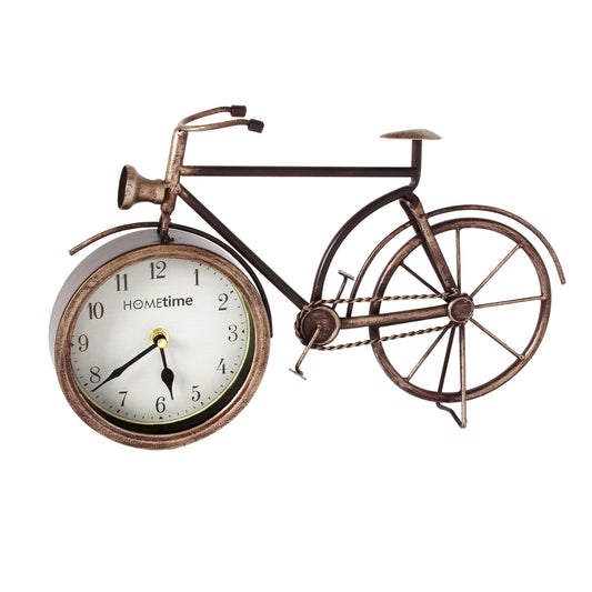 Hometime Metal Mantel Clock - Bicycle