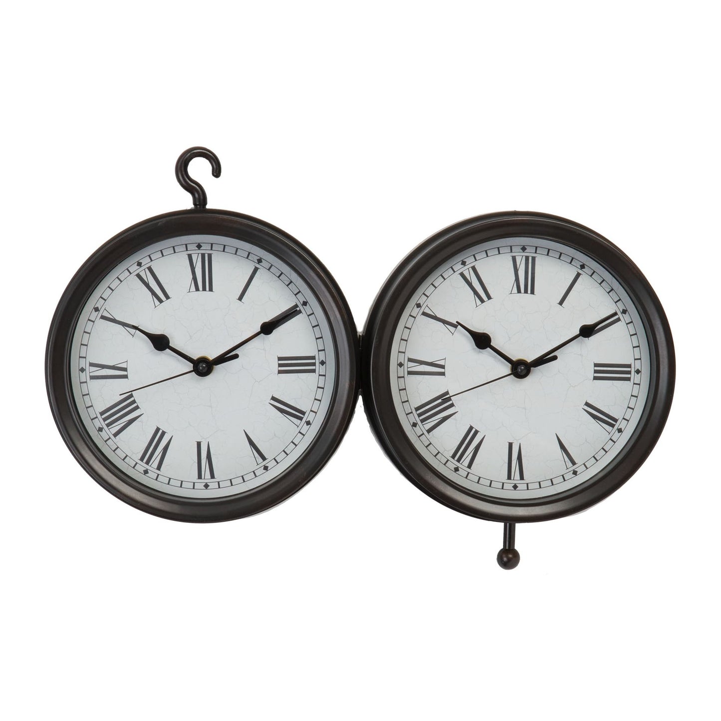 Hometime Wall Bracket Hanging Traditional Double Sided Clock