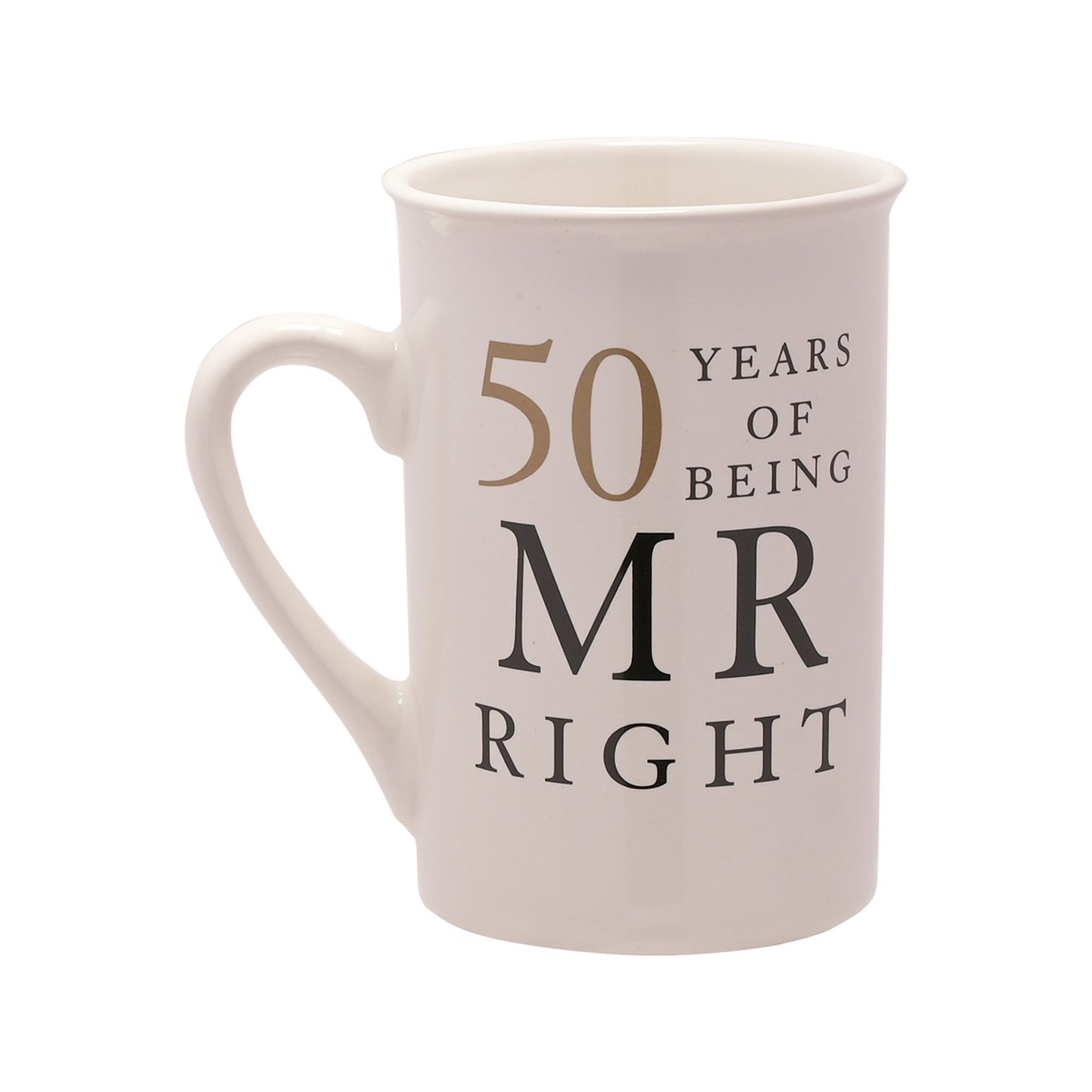 50th Wedding Anniversary Mugs - "Mr Right & Mrs Always Right"