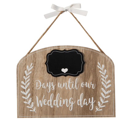 Celebrations Love Story Countdown to Our Wedding Plaque, MDF - Printed, One